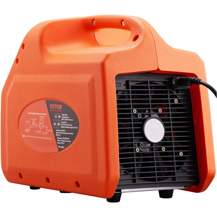 Masina de recuperare refrigerant 1 HP VEVOR, portabila, 220-240V, dimensiuni 400x250x360mm, protectie la presiune inalta