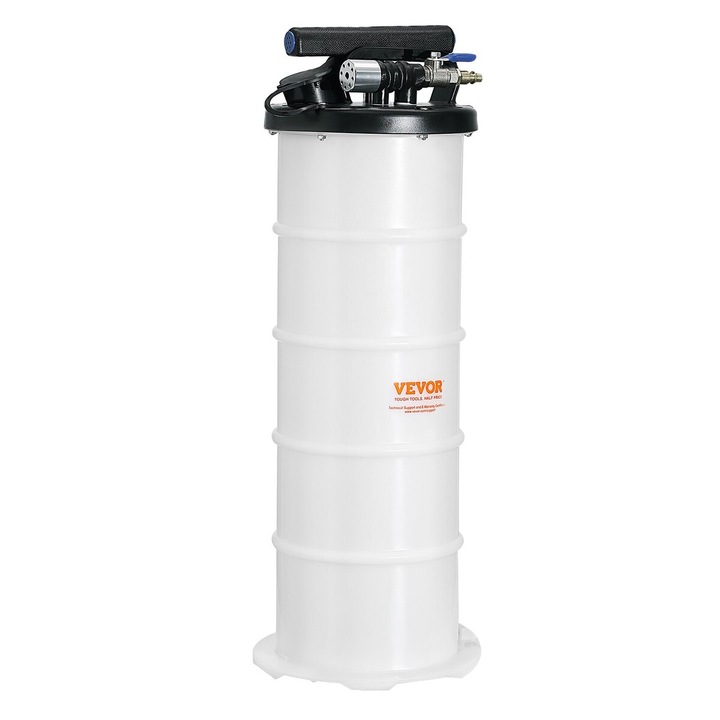 Extractor fluid VEVOR, 6.5L, alb + negru, dimensiuni 200x550mm, cu tuburi de extensie
