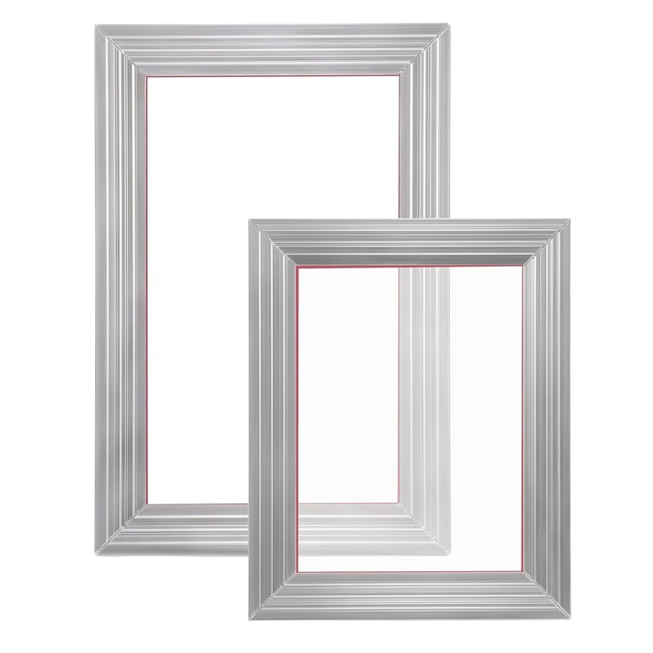 Set kit de serigrafie, VEVOR, rame din aluminiu 8x10in si 10x14in, 110 mesh, 2 bucati