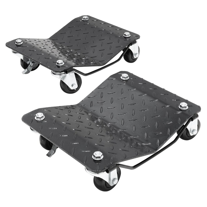 VEVOR vontatórendszer, 2 darabos készlet, maximális teherbírás 1360.8 kg, méretek 300x385x110mm, 76.2mm kerekek