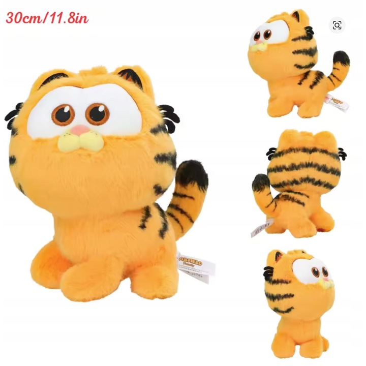 Maskota de plus Garfield 30cm, portocalie, jucarie de plus pentru copii