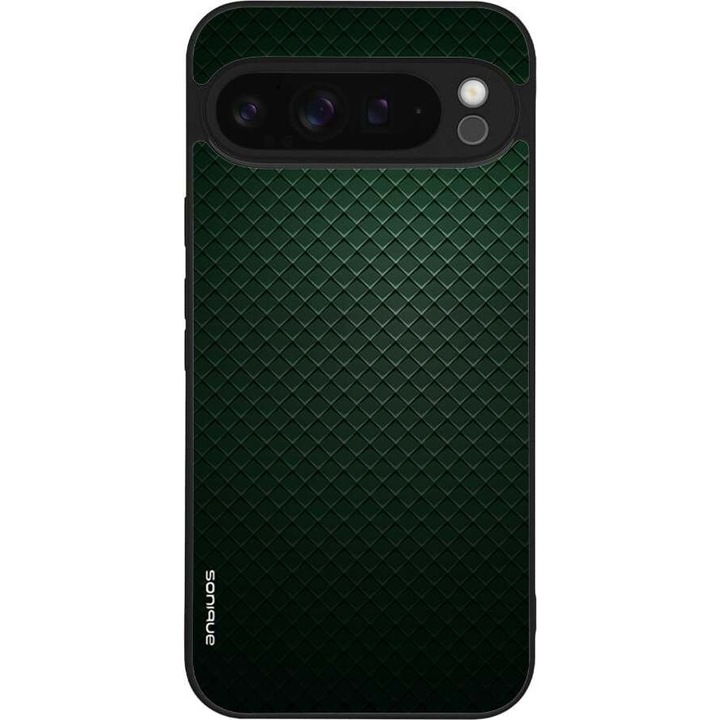Husa telefon Sonique Carbon Series pentru Google Pixel 9 Pro XL 5G, silicon, verde, design modern