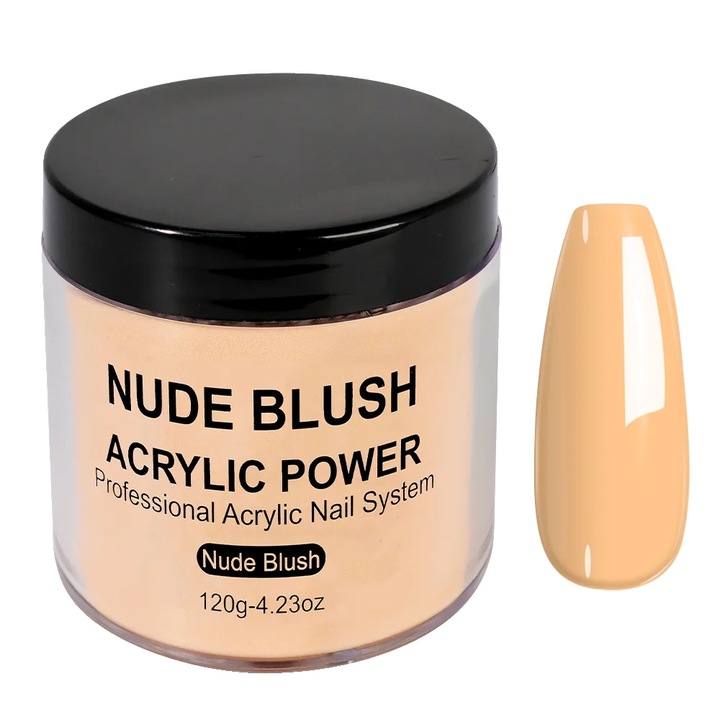 Pudra acrilica, 120g, ideala pentru aplicatii de nail art, bej