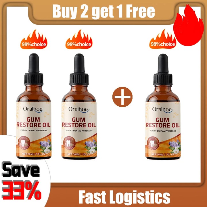 Fogtisztító oldat, 3 db, természetes összetevők, 30 ml