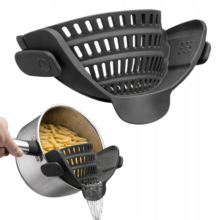 Strecuratoare Allbag, silicon, inox, gri, 24x6x8cm