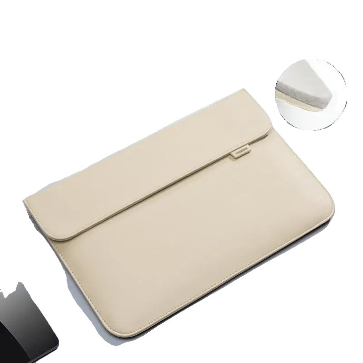 Laptoptok, sokoldalú kialakítás, tartós anyag, bézs, 15.6-16 hüvelyk