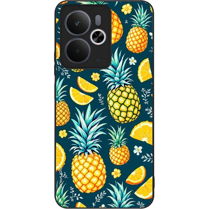 Husa telefon Sonique Fruit Series, Ananas, silicon, antisoc, pentru Realme 14 5G / Realme 14T 5G
