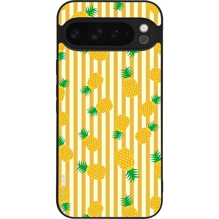 Husa telefon Sonique Fruit Series pentru Google Pixel 9 Pro XL 5G, ananas, silicon, imprimeuri fructe