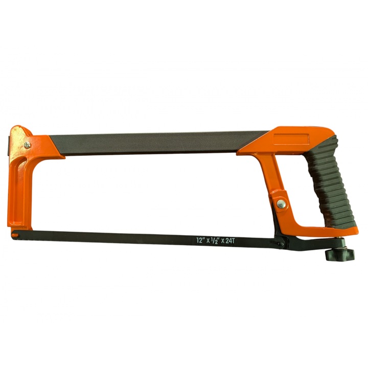 Fierastrau manual metalic 12 inch, lama otel calit 300 mm, 24T, cadru reglabil, maner ergonomic