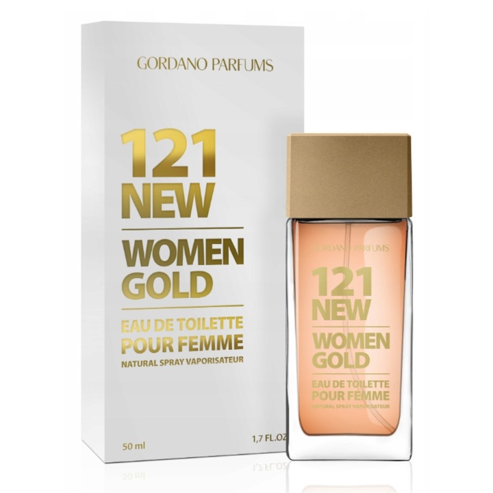 Eau de toilette nőknek 121 NEW WOMEN GOLD, 50 ml, GORDANO PARFUMS