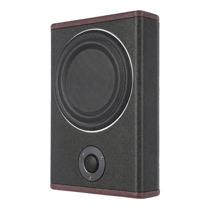 Subwoofer auto, montare sub scaun, sunet puternic, negru, 200W, 8 in