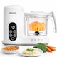 Aparat Gatit la Abur pentru Bebelusi Mavio®, 4-in-1, Gatire, Mixare, Sterilizare & Reincalzire, Lama din otel inoxidabil, 600 ml, Detasabil si Lavabil, 300W, Auto Blend, BPA Free, Alb