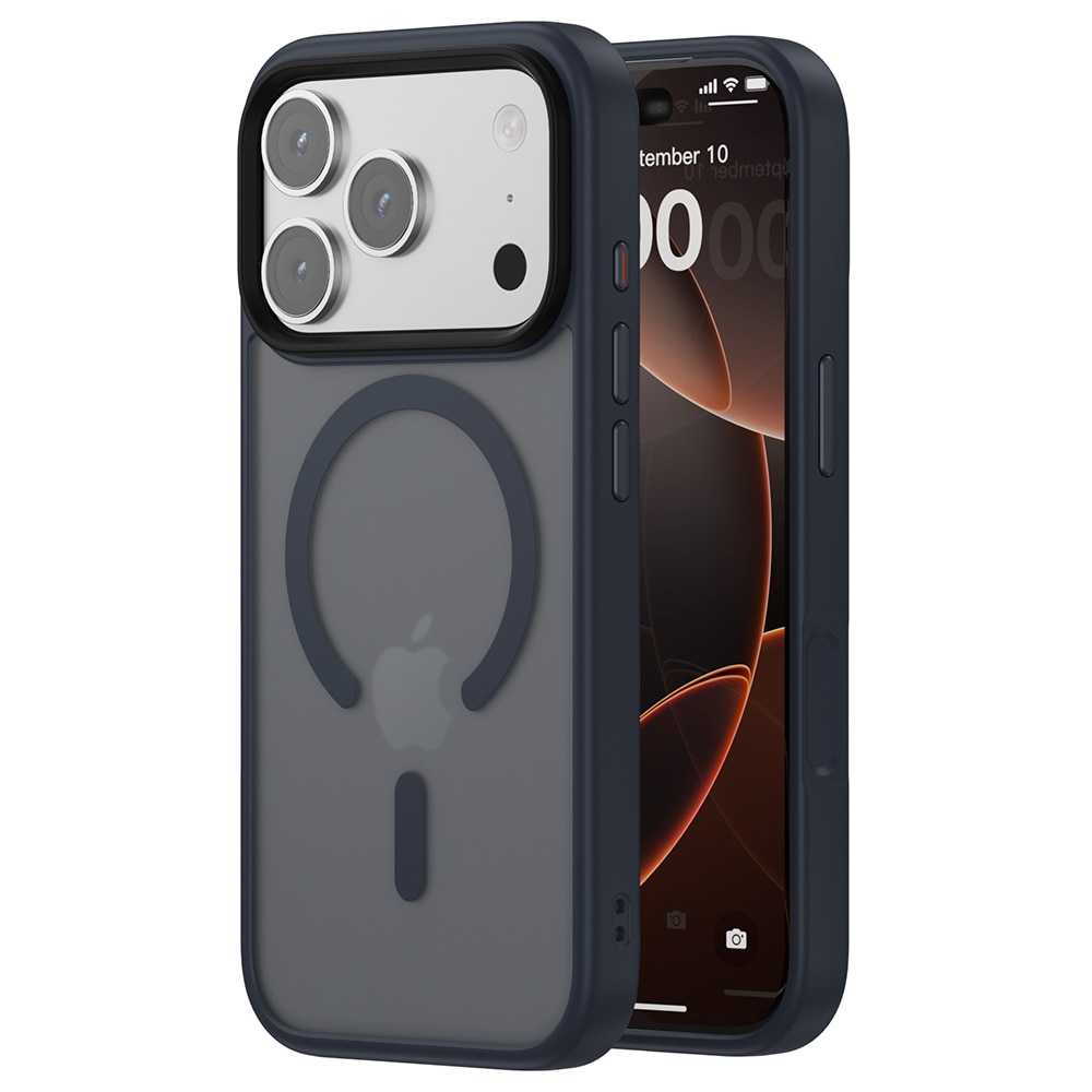 Husa compatibila cu Incarcare Magsafe pentru Apple iPhone 17 Pro Max, CASEY STUDIOS™, de Protectie, Slim, pentru Incarcare Wireless, Margini Ridicate pentru Protectia Ecranului si a Camerelor, Albastru Inchis