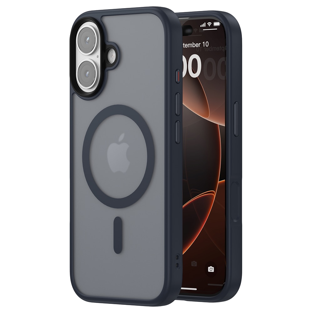 Husa compatibila cu Incarcare Magsafe pentru Apple iPhone 17, CASEY STUDIOS™, de Protectie, Slim, pentru Incarcare Wireless, Margini Ridicate pentru Protectia Ecranului si a Camerelor, Albastru Inchis