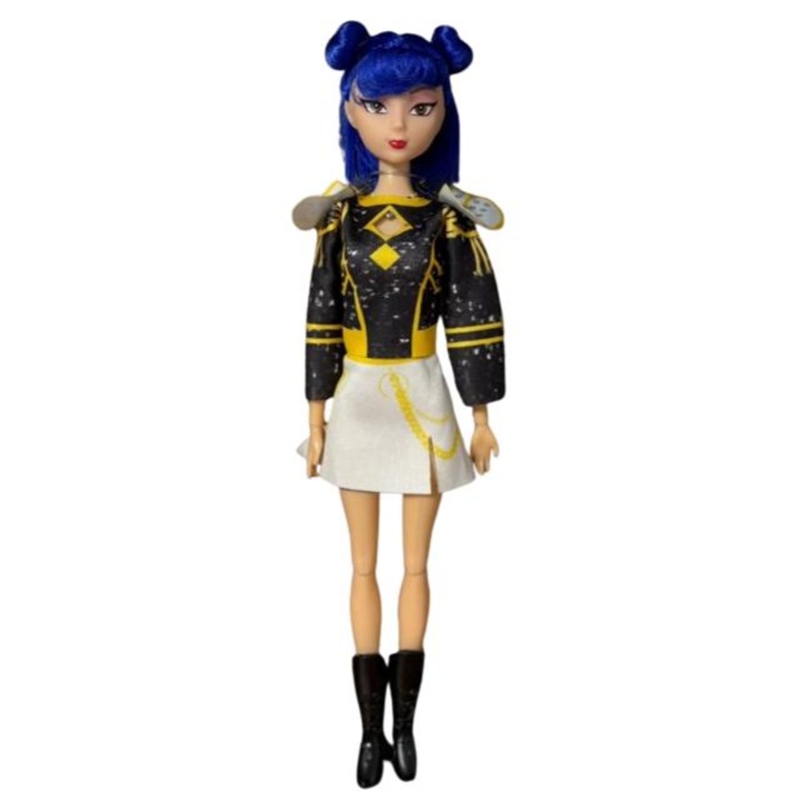 Papusa K-Pop Zoey, muzicala cu accesorii, 33 cm, albastru, vinil