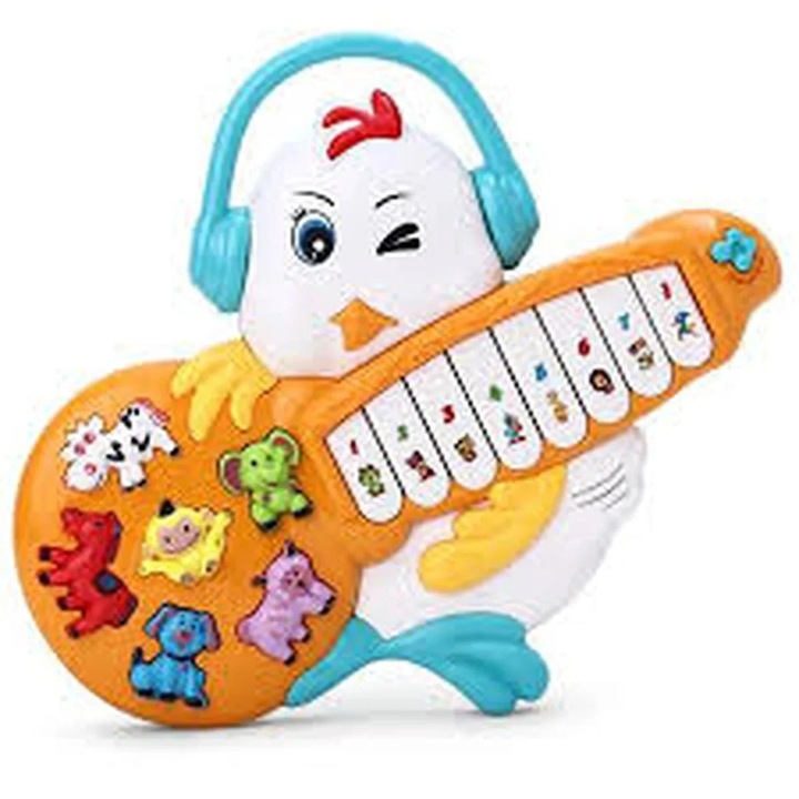 Set muzical electronic in forma de pui cu pian si animale interactiv pentru copii mici, SALLMA®