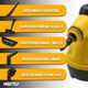 Aparat de curatat cu aburi NEXTLY, 5 capete interschimbabile, extensie flexibila, 1000W, galben