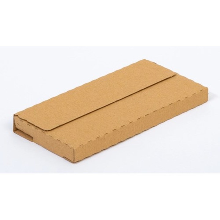Set 10 cutii carton NEOPAK, 200x100x20mm, maro, autoformare, val E