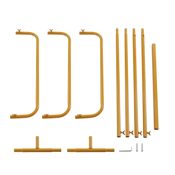 Арка, Метална, 150x81x23см, Лесен Монтаж, Елегантен Златист Финиш, Комплект за Декорация на Събития