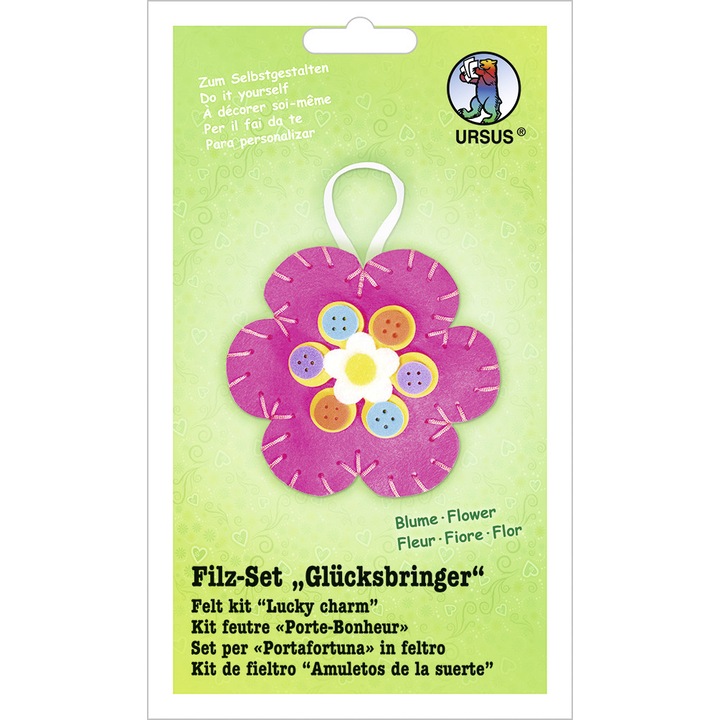 Set creativ prin coasere - Floare din fetru