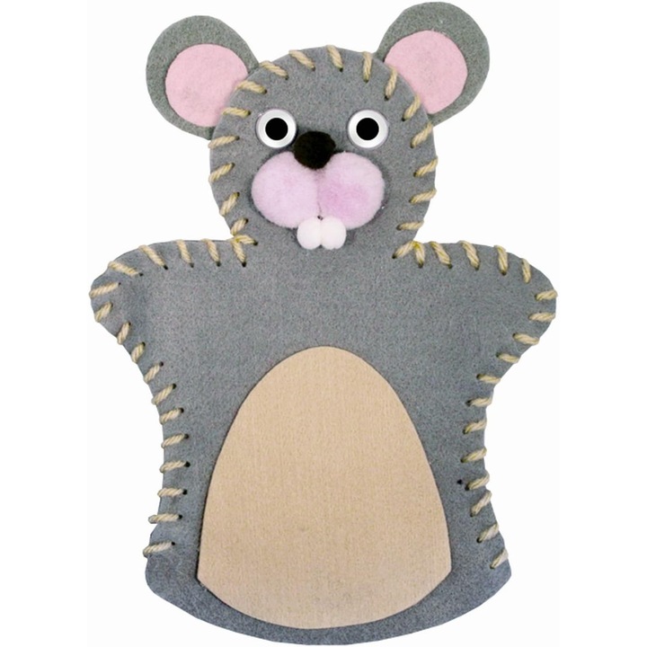 Set de cusut - Marioneta soricel din fetru, 20 cm