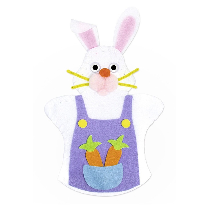 Set de cusut - Marioneta iepuras din fetru, 20 cm