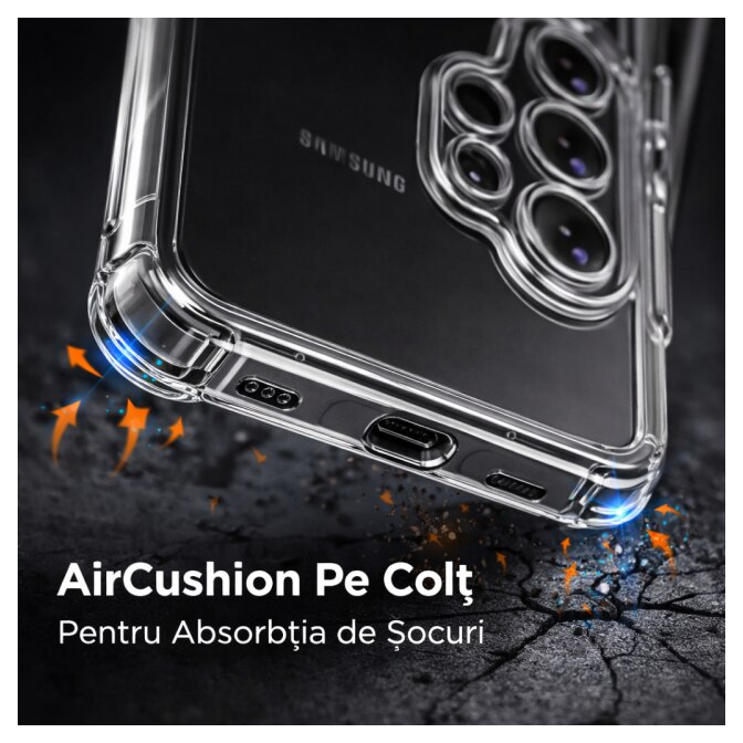 Husa Compatibila Cu Samsung S26 Ultra, MagSafe, Protectie Camere Individuala, TPU + Silicon, Anti-soc, Slim, Clear Case