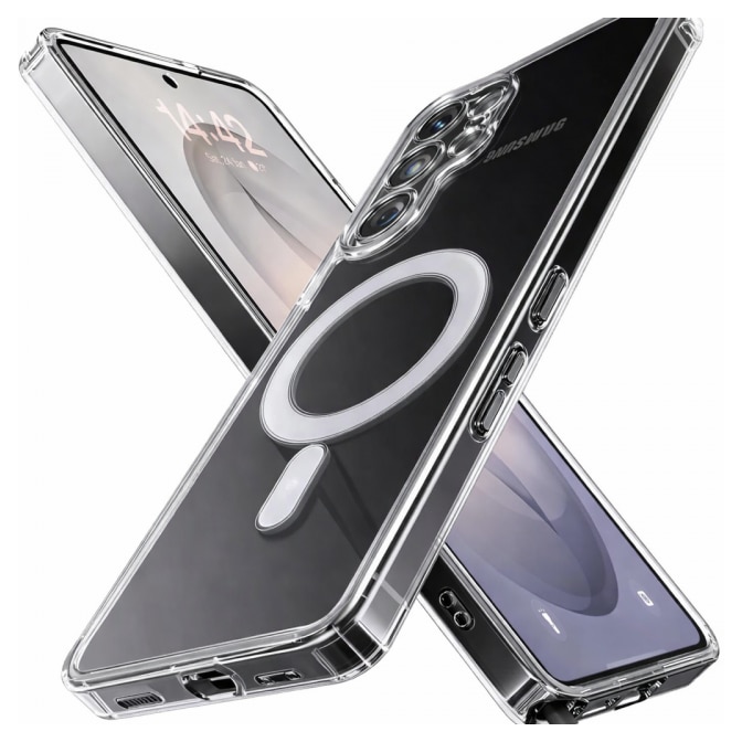 Husa Compatibila Cu Samsung S26 Ultra, MagSafe, Protectie Camere Individuala, TPU + Silicon, Anti-soc, Slim, Clear Case