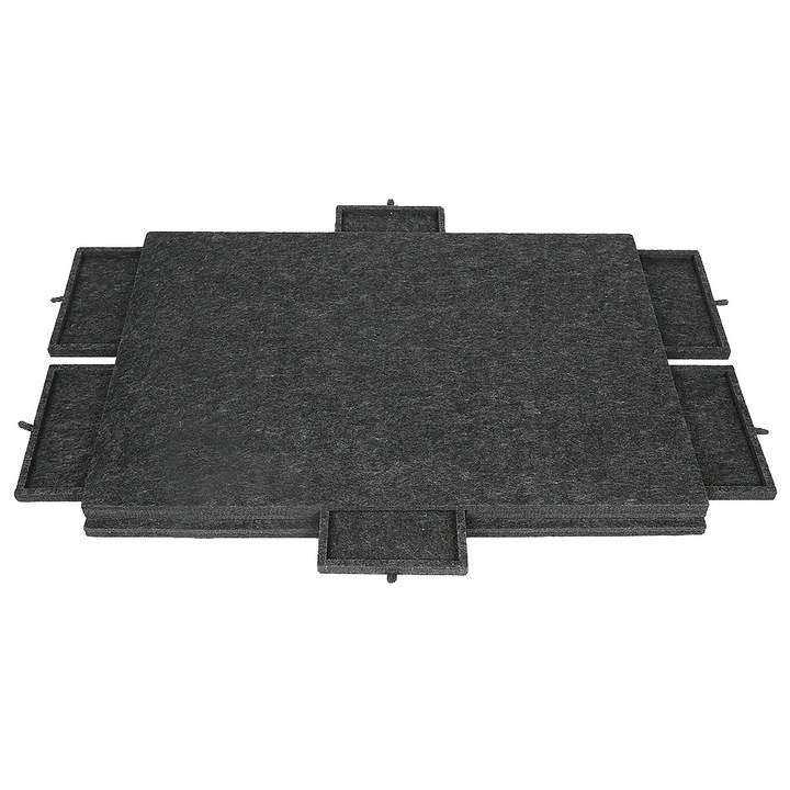 Дъска за пъзел, 6 чекмеджета за сортиране, сива, 77x53.6см