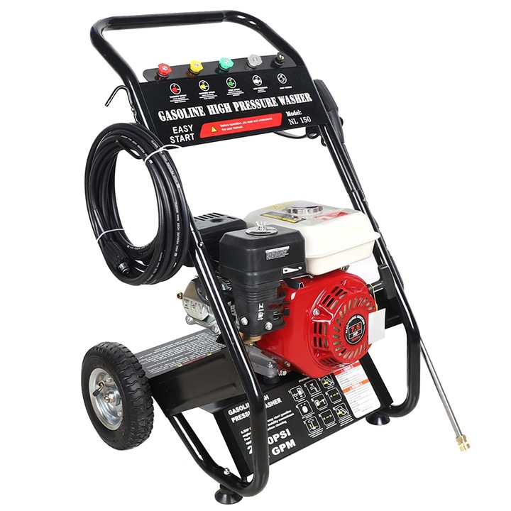 Aparat de spalat cu presiune, 7.5HP, 5 duze selectabile, rosu, 170-190Bar, 8m furtun