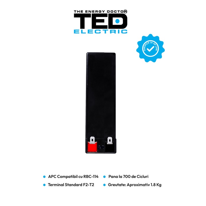 Pachet acumulatori compatibil APC RBC114 – 12V 7Ah (1x12V) – TED Electric
