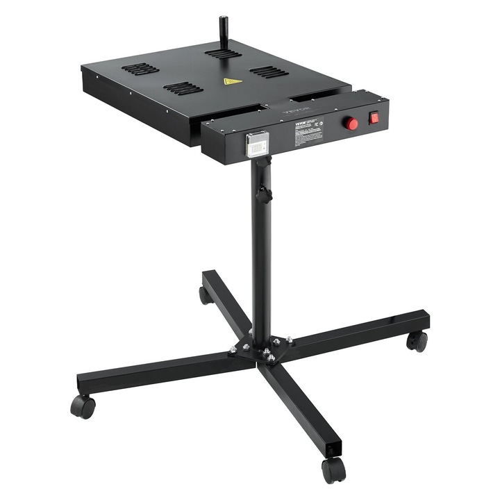 Uscator pentru Serigrafie, Vevor, 18x25 inch, control temperatura 0-750, putere 2000W, inaltime ajustabila, rotire 360°