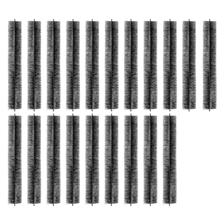 Perie pentru jgheaburi, Vevor, set 20 buc, 60ft lungime, 5.25 inch diametru, negru