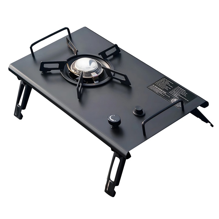 IGT kemping gázfőző, hordozható kivitel, 4000W teljesítmény, rozsdamentes acélból, 3-5 személy részére