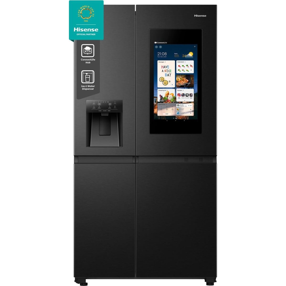 レンティーニページ Frigider Side by Side Hisense RS9P628GPFE, Total NoFrost, negru