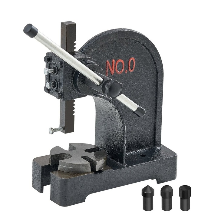 Presa manuala, Vevor, 0.5 Tone, 4.6" Inaltime Maxima, Fier Turnat, Dimensiuni 9.3x6.3x10.4 inch
