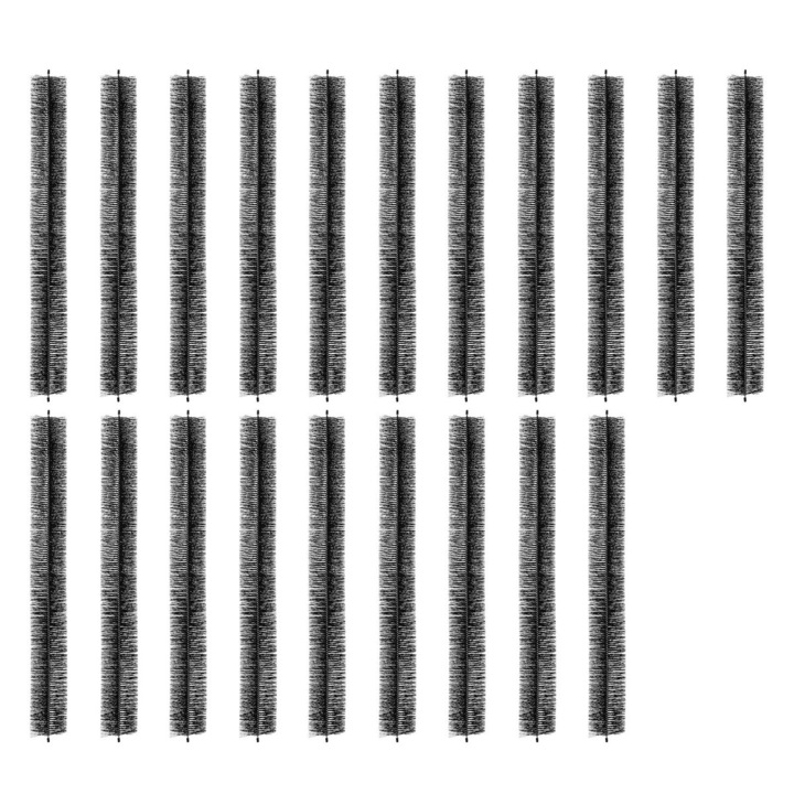 Perie pentru jgheaburi, Vevor 20 bucati, 60ft lungime totala, 4.33 inch diametru, negru