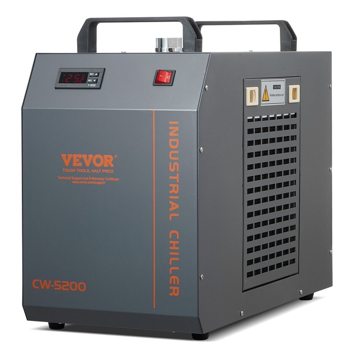 Racitor de apa industrial, Vevor CW-5200, capacitate rezervor 7L, debit maxim 13L/min, pentru masina de gravat cu laser CO2