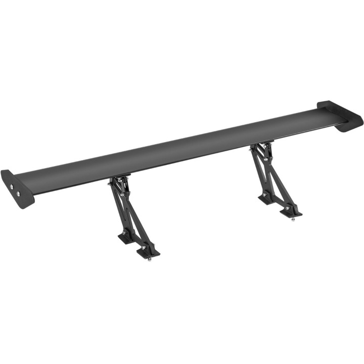 GT универсален спойлер, VEVOR, регулируем, алуминиев, матово черен, 110x22x28см