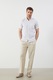 LC WAIKIKI, Pantaloni eleganti regular fit cu pliuri inversate frontale, Crem