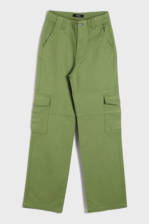LC WAIKIKI, Pantaloni cargo drepti, Verde fistic