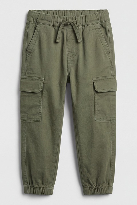 LC WAIKIKI, Pantaloni cargo cu talie ajustabila, Verde sparanghel
