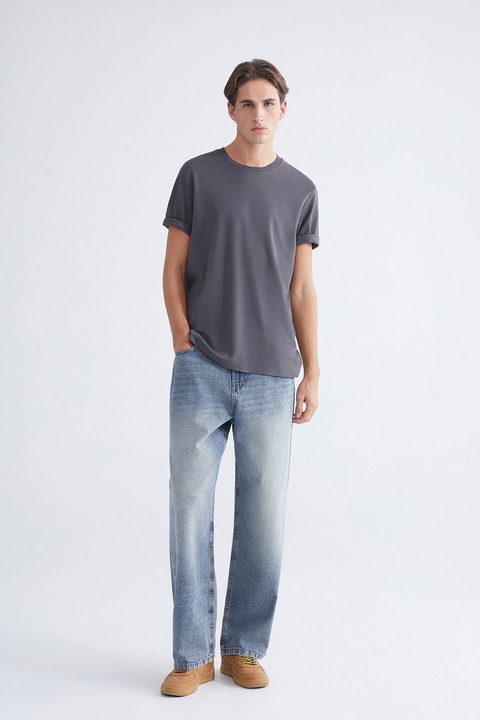 LC WAIKIKI, Blugi baggy cu talie medie, Albastru prafuit