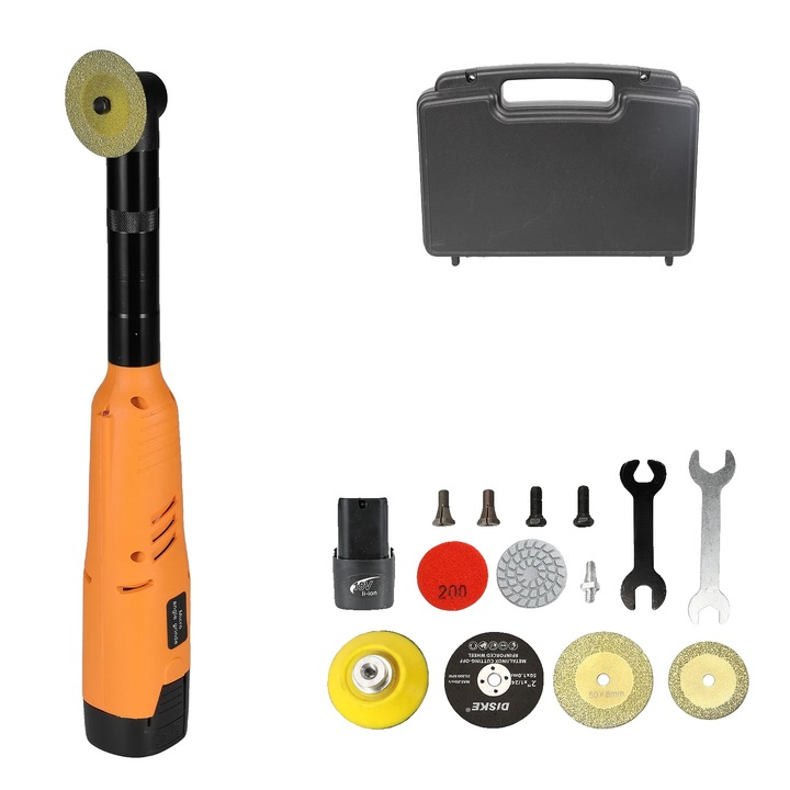 Polizor drept, 7 viteze variabile, iluminare LED, galben