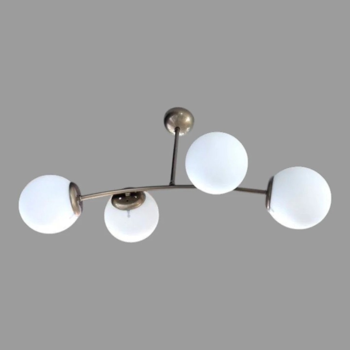 Candelabru Delight MARLA Antique 4xE27 60W, metal, sticlă mată, 4 socluri