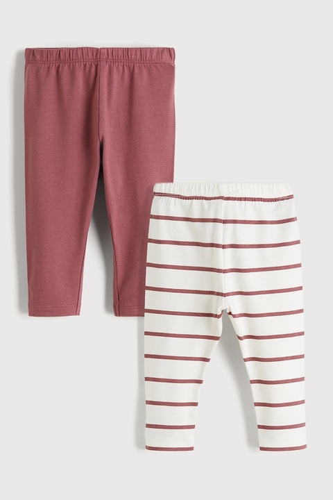 LC WAIKIKI, Set de colanti - 2 perechi, Alb/Rosu stins