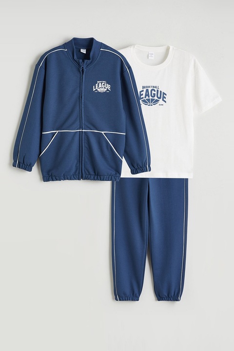 LC WAIKIKI, Set de imbracaminte - 3 piese, Alb/Albastru indigo