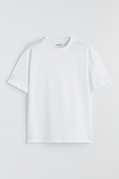 LC WAIKIKI, Tricou uni de bumbac, Alb