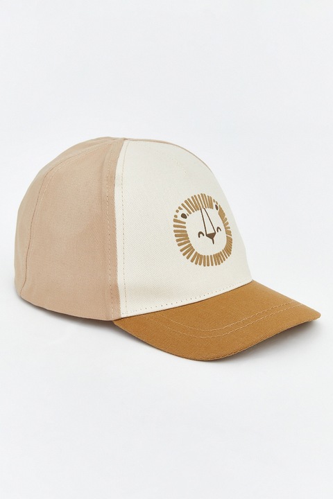 LC WAIKIKI, Sapca ajustabila cu imprimeu leu, pentru baseball, 98-116 CM, Bej