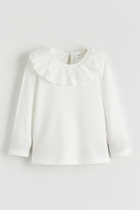 LC WAIKIKI, Bluza uni din bumbac, Alb